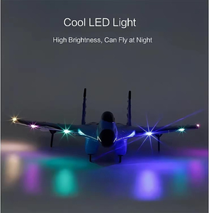 Avion télécommandé EPT <span class=keywords><strong>RC</strong></span> Glider 2.4G : Avion de chasse à aile fixe en mousse EPP avec lumières LED pour enfants et adultes - Product Image 3