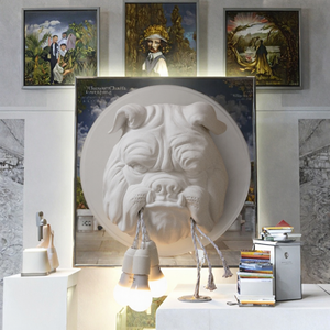 Lámpara de Pared con Cabeza de Perro, Estilo Retro, Diseño Nórdico, para Sala de Estar, Dormitorio, Bar, Cafetería, Decoración de Diseño - Product Image 5