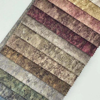 Tissu en velours court brossé 100 % polyester, imprimé et bronzé, couleur personnalisée, pour textile de maison et revêtement de meubles