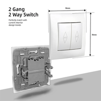 Interruptor de Pared de un Solo Polo, Grado de Ingeniería, 86*86mm, Estándar Europeo, 16A, Duradero, Impermeable, Latón, CE ISO, Venta al Por Mayor