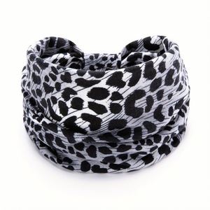 Customizable European and American Style Sports <b>Headband</b> with Leopard Print Wide Edge Sweat Absorbing <b>Headband</b> - Product Image 5