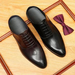 Chaussures pour hommes en cuir véritable de luxe de haute qualité, fabriquées en 2025, pour les messieurs italiens, adaptées aux occasions formelles, de mariage et d'affaires - Product Image 4