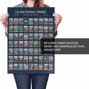 Mapa Rascable <span class=keywords><strong>de</strong></span> los Parques Nacionales <span class=keywords><strong>de</strong></span> EE. UU. con Logotipo Personalizado, Póster con Lista <span class=keywords><strong>de</strong></span> Verificación, Decoración <span class=keywords><strong>de</strong></span> Pared para Viajes y Aventuras - Product Image 4