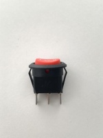 Interrupteur à bascule rond 10A 250VAC, trou de montage 22,8, certifié TUV, résistance de contact, 3 broches verticales, boîtier ignifuge 25T105