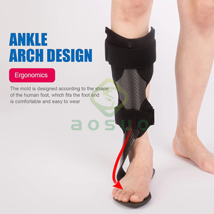 Rehabilitation geräte Kohle faser <span class=keywords><strong>AFO</strong></span> Brace Knöchel Fuß orthese für Fuß tropfen Knöchel Instabilität Extremitäten Spastik - Product Image 3