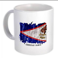 Mug en céramique personnalisé de la Samoa américaine, avec motif du drapeau national, pour l'hôtellerie et usage personnel