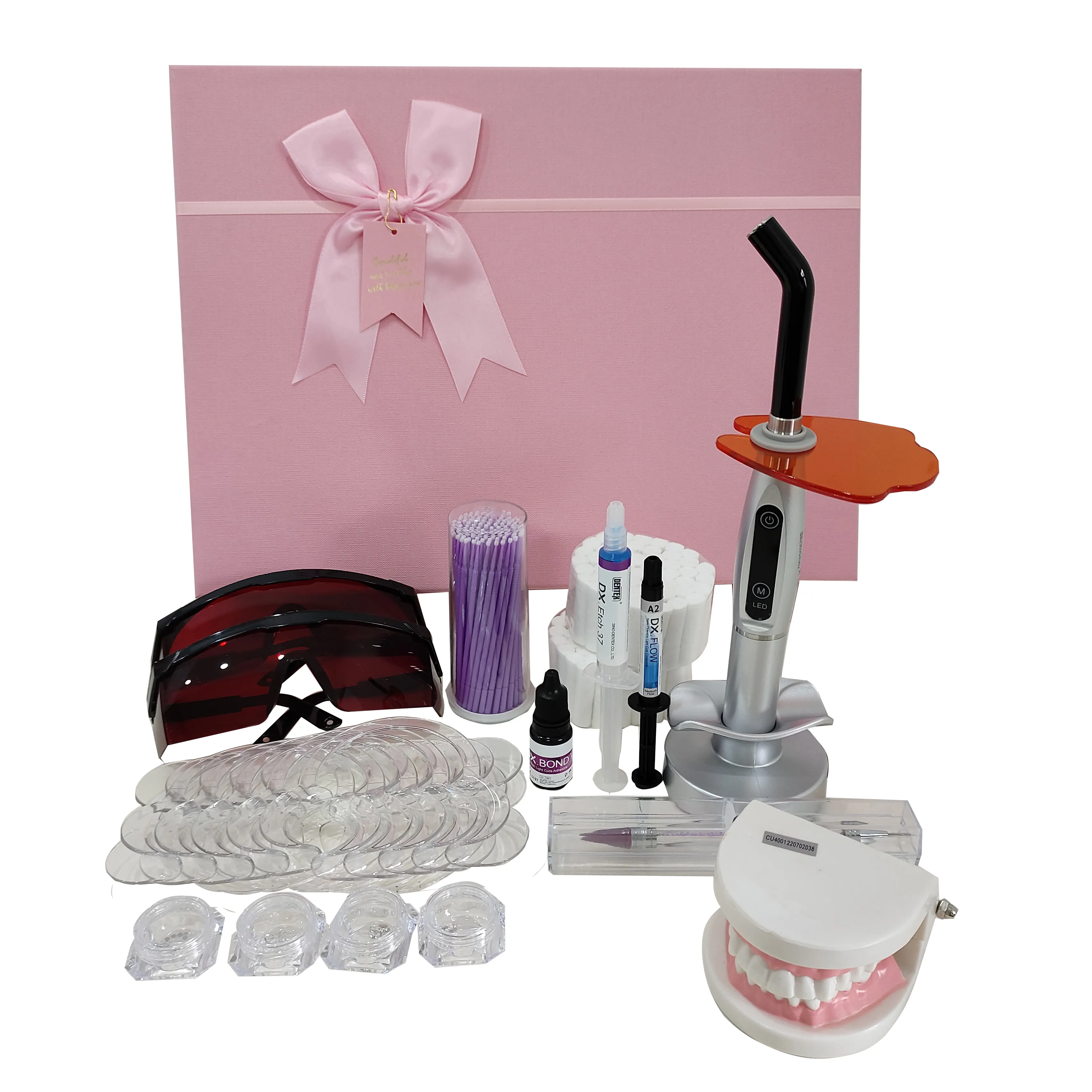 Private Logo Tooth Gems Swarovski Kit For Training Classes Tooth Gems Kit With Light And Glue Tooth Gem Material Kit