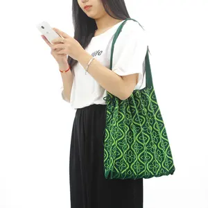 TS New Single Shoulder Tote Bag Tricoté Plissé Jacquard Crafted Handbag