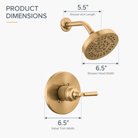 Système de douche en or brossé avec plaque frontale ronde, disque de buse noir, bras courbé, finition monocommande, vente en gros, usine OEM