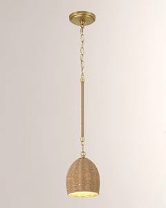 Lámpara colgante de cono de metal plisado de oro moderno | Lámpara colgante artística para decoración de comedor y dormitorio - Product Image 4