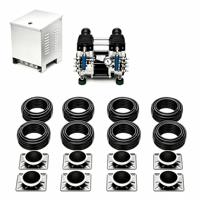 Pompe à air étanche de type boîte à 8 diffuseurs, sans huile, haute efficacité, pour bassin et lac jusqu'à 4 acres, vente directe usine