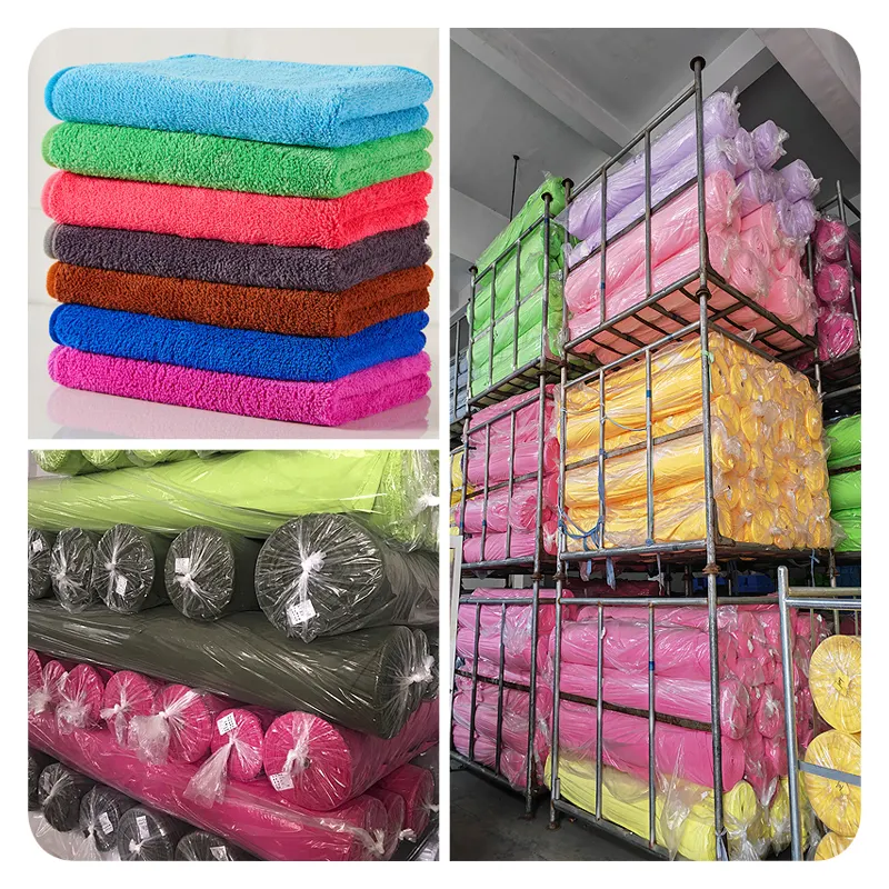 wholesale dual layer household microfiber cleaning towel micro fiber cloth towels on a roll 80x60 80x130