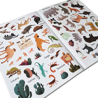 Impression personnalisée de livre d'autocollants pour enfants, livre d'activités avec autocollants d'animaux, livre éducatif pour enfants