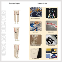 Haute qualité bouffée impression essentiel Baggy hommes Joggers cordon pantalons de survêtement Streetwear 100% coton pantalons de survêtement personnalisés