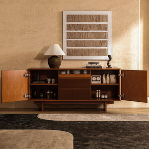 Meuble TV rétro américain en bois massif Buffet de rangement <span class=keywords><strong>mural</strong></span> pour le salon des petits appartements - Product Image 3