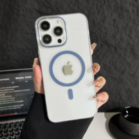 Étui rigide en PC magnétique minimaliste transparent avec clarté Cool Touch HD pour Samsung pour iPhone 13 15 16 17 Pro Max téléphones mobiles