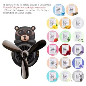 可爱汽车空气清新剂卡通飞行员汽车扩香器创意汽车装饰 - Product Image 5