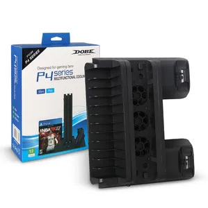 Base de carga de TP4-882, soporte de refrigeración para PS4/PS4 Slim/PS4 Pro, soporte de cargador de ventilador de refrigeración Vertical