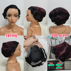 โปรโมชั่น Letsfly 26$ วิกผม Pixie Straight 13x4 Lace Frontal น้ำหนัก 200 กรัม จาก Dart Root Wholesales วิกผมสั้นทรง Pixie Cut วิกผมแท้ - Product Image 4