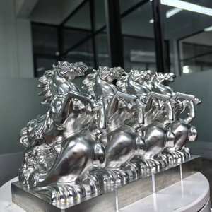 5-अक्ष मशीनिंग 3 डी ठीक नक्काशी स्टेनलेस स्टील कार्यालय फेंग शुई हस्तशिल्प उच्च अंत व्यवसाय उपहार डेस्कटॉप सजावट आभूषण - Product Image 5