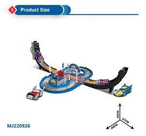 Juguetes de estacionamiento de garaje Diy para niños, juego con pista de carreras de ranura y vehículo de <span class=keywords><strong>juguete</strong></span> fundido a presión, coches de aleación de 1:64, superventas - Product Image 4