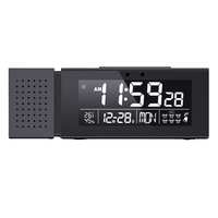 Moderner Elektronischer Digitaler Schreibtisch/Tisch-Wecker mit Radio Farbwechselndes LED-Nachtlicht Wandmontierter Schlafzimmer-Wecker