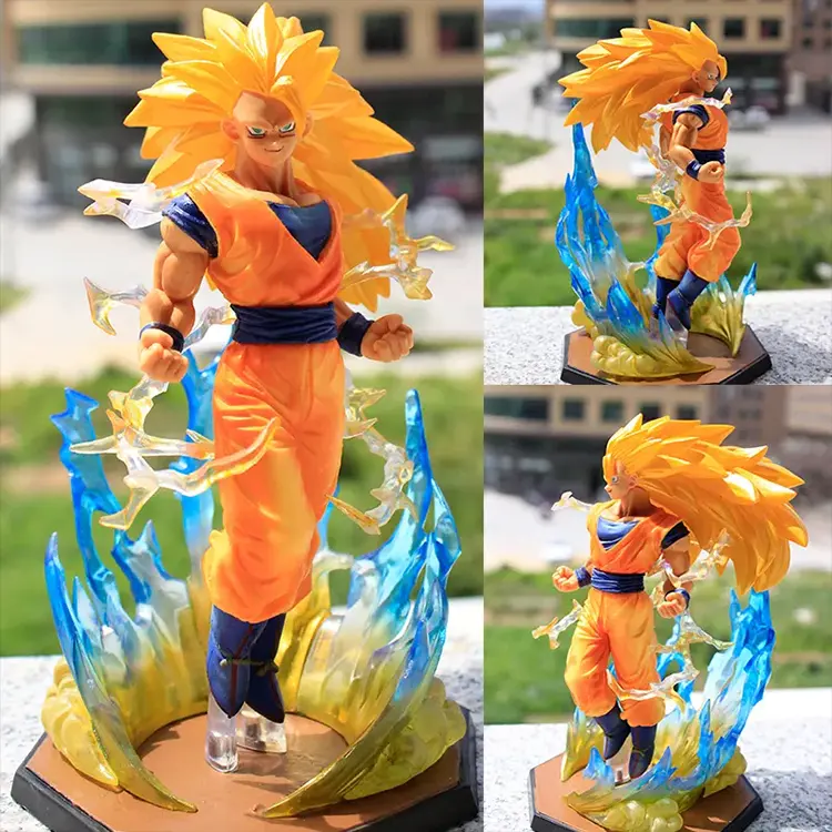 Custom Japanese Anime Figurine Classical Super Saiyan Son Goku Pvc Action Figure Model Toy For Decoration