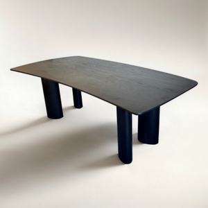 Muebles Modernos para el Hogar, Mesa de Comedor de Madera Lacada en Roble con Aspecto Orgánico Minimalista para Casa - Product Image 1