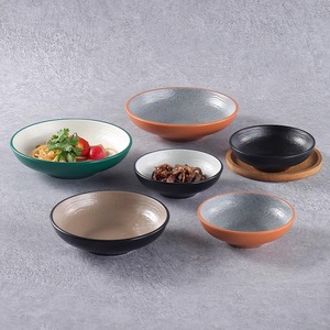 Tazón de ensalada de melamina estilo japonés con diseño de sombrero cónico, tazón poco profundo creativo, vajilla artística comercial, tazón para arroz - Product Image 3
