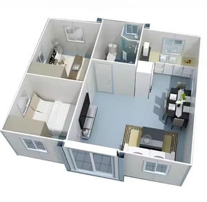 Fabriqué en Chine Luxe Australien Grand-Mère Plat Petite Maison Conteneur Maisons Préfabriquées en Bois Maison Conteneur Extensible 2 Chambre - Product Image 6