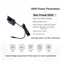 Adaptateur secteur universel MYIXI 36W interchangeable 12V/19V 3A/1.6A en matériau PC avec prise murale AC DC USB-C et connecteur 5.5x2.1mm