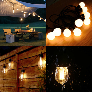 IP67 không thấm nước E27 ngoài trời chuỗi ánh sáng với 2 lõi 1mm ² dây chuỗi bóng đèn LED trắng ấm cho sân vườn bên trang trí - Product Image 6