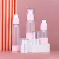 15ml 50ml 100ml Rose Airless Lotion Pompe Bouteille Sérum Sans Dip Tube Distributeur Transparent Cosmétique Emballage Rechargeable