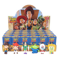 24 piezas/set de figuras de PVC de Toy Story 5 Woody en caja sorpresa, llavero, colgante para mochila, juguetes de regalo para festividades, Buzz Lightyear a escala 1:12