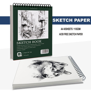 Xinyiart A4 110gsm 40Sheets Top xoắn ốc phác thảo giấy Pad axit miễn phí 40Sheets vẽ giấy phác thảo bản vẽ Pad phác thảo - Product Image 2