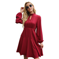 Damen bekleidung Blusen elegante Frauen Temperament Eis Seide Rock elastische Ärmel Taille abnehmen Kleider Frauen elegant