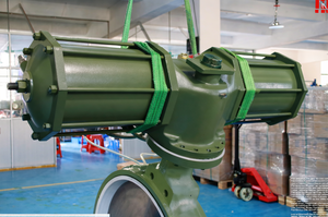 Válvula de Mariposa Neumática de Tipo Wafer con Retorno por Resorte y Actuador AW, Fabricada en PTFE - Product Image 2