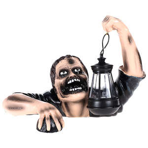 Decoración de Halloween Horror Lantern Zombie LED Patio Adorno de resina Fantasma Decoración de fiesta - Product Image 5