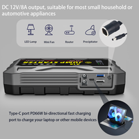 Batterie externe d'urgence sans fil à charge rapide 16000mAh 20000mAh 2000A Peak, démarreur 12V pour voiture, moto, camion, portable