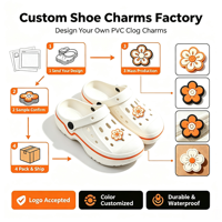 Breloques de chaussures en PVC personnalisées imprimées UV, motifs animaux de dessin animé, créatures amusantes et originales, ornements pour sabots imprimés UV, vente en gros