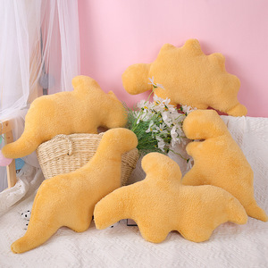 Bloque <span class=keywords><strong>de</strong></span> <span class=keywords><strong>pollo</strong></span> ala <span class=keywords><strong>de</strong></span> dinosaurio dragón tiranosaurio Rex Triceratops Dino <span class=keywords><strong>pollo</strong></span> Nugget peluche juguete Peluche Dino Nugget figura muñeca - Product Image 1