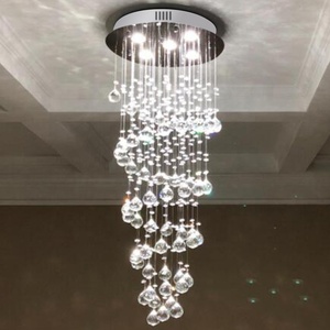 Lámpara colgante de lujo para sala de estar, <span class=keywords><strong>panel</strong></span> de techo led moderno de cristal, luz de araña para Hotel - Product Image 6