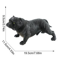 Figurine de Bulldog réaliste en PVC de haute qualité, modèle animal transfrontalier le plus vendu, décoration de bureau, jouet de figurine de maternité à assembler
