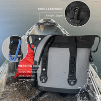 Sac isotherme souple imperméable en TPU de 15 L avec logo personnalisé, maintien de la glace pendant 72 heures, sac à lunch isotherme portable pour le camping, les pique-niques, les canettes et les aliments