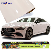 Film de protection de peinture (PPF) PET satiné blanc céramique, garantie 10 ans, auto-réparant, pour changement de couleur, brillant, effet mouillé