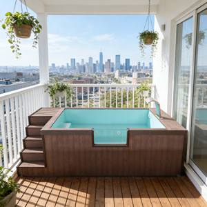 Piscine familiale avec profondeur graduelle et caractéristiques aquatiques sécurisées pour les enfants - Product Image 6