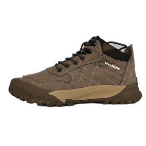 Venta al por mayor personalizable verano High Top hombres zapatos de <span class=keywords><strong>senderismo</strong></span> <span class=keywords><strong>botas</strong></span> de cuero impermeable cómodo caucho calidad superior hombres mujeres - Product Image 1