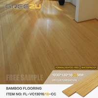Parquet en bambou à rayures naturelles en stock pour revêtement de sol d'appartement