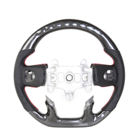 Compatible avec Dodge RAM 1500 2500 2018 2019 2020 2021 2022 TRX Rebel Laramie Volant de voiture en fibre de carbone véritable LED intelligent