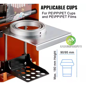 Machine de scellage de gobelets entièrement automatique 95 mm 90 mm pour boissons, thé au lait, café, gobelets Boba et emballages en papier - Product Image 5